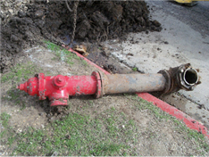 remove old hydrant